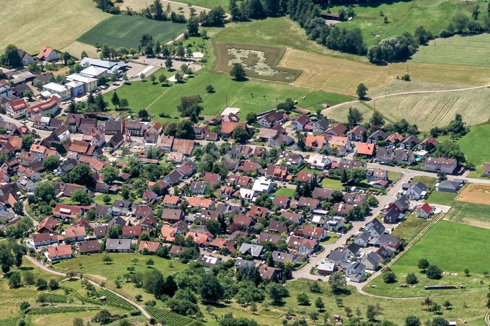 Luftaufnahme Sexau - Wohngebiet einer Einfamilienhaus- Siedlung in Sexau im Bundesland Baden-Württemberg, Deutschland