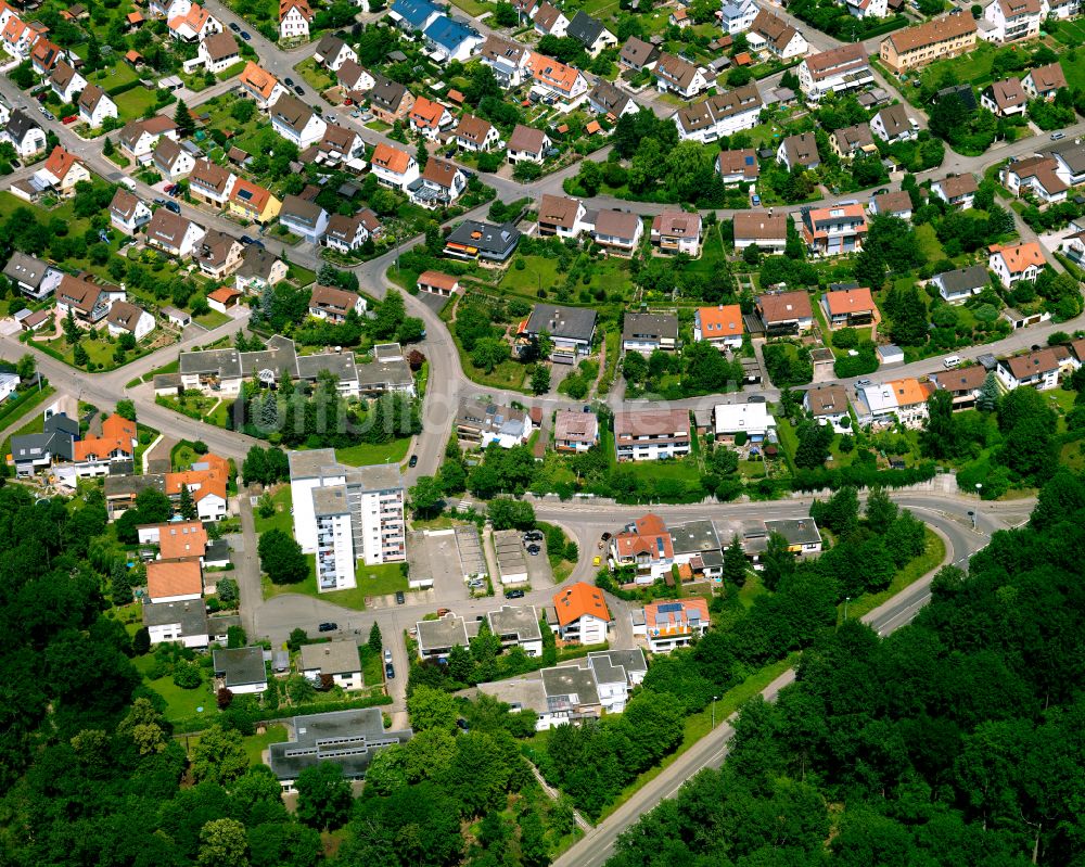 Luftbild Sickenhausen - Wohngebiet einer Einfamilienhaus- Siedlung in Sickenhausen im Bundesland Baden-Württemberg, Deutschland