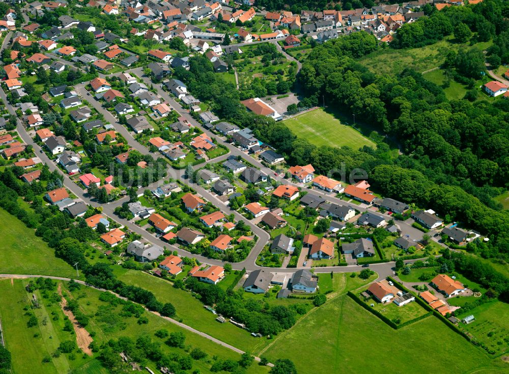 Luftaufnahme Sippersfeld - Wohngebiet einer Einfamilienhaus- Siedlung in Sippersfeld im Bundesland Rheinland-Pfalz, Deutschland