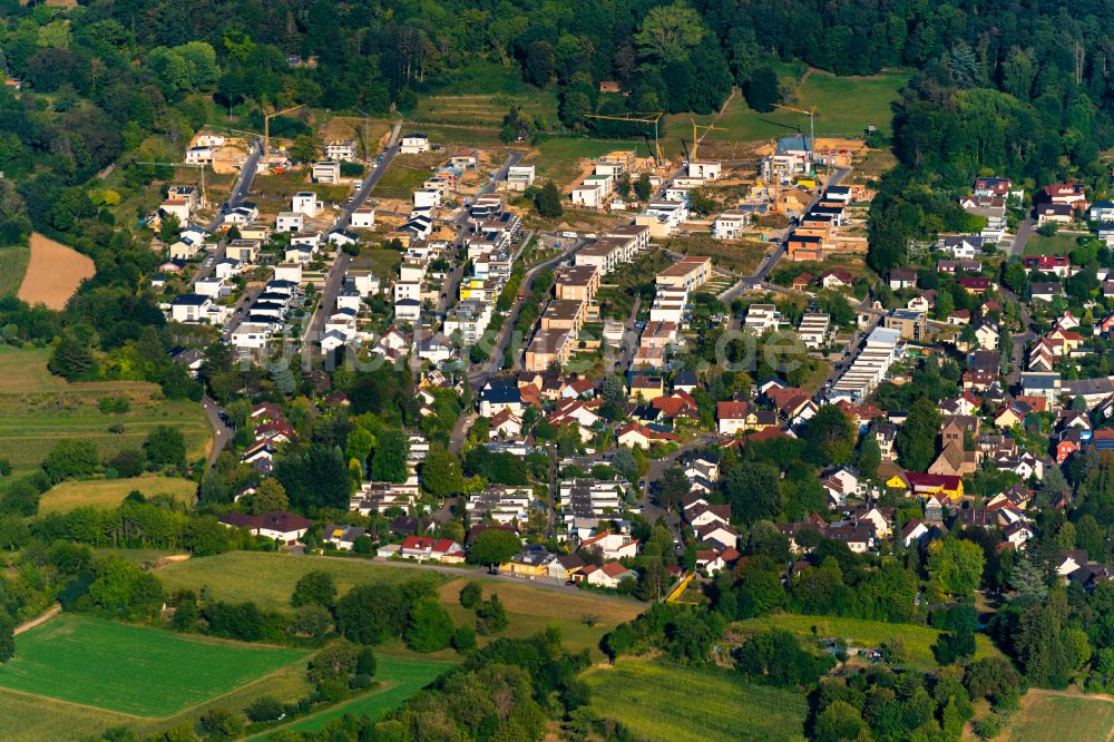Luftbild Lahr/Schwarzwald - Wohngebiet einer Einfamilienhaus- Siedlung Stadtteil Hosenmatten in Burkheim in Lahr/Schwarzwald im Bundesland Baden-Württemberg, Deutschland