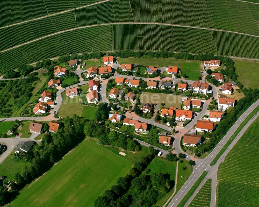 Luftaufnahme Stockheim - Wohngebiet einer Einfamilienhaus- Siedlung in Stockheim im Bundesland Baden-Württemberg, Deutschland