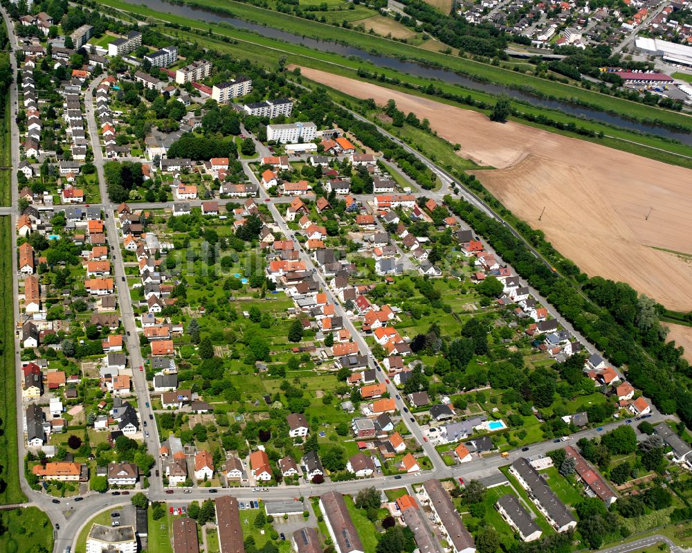 Luftbild Sundheim - Wohngebiet einer Einfamilienhaus- Siedlung in Sundheim im Bundesland Baden-Württemberg, Deutschland
