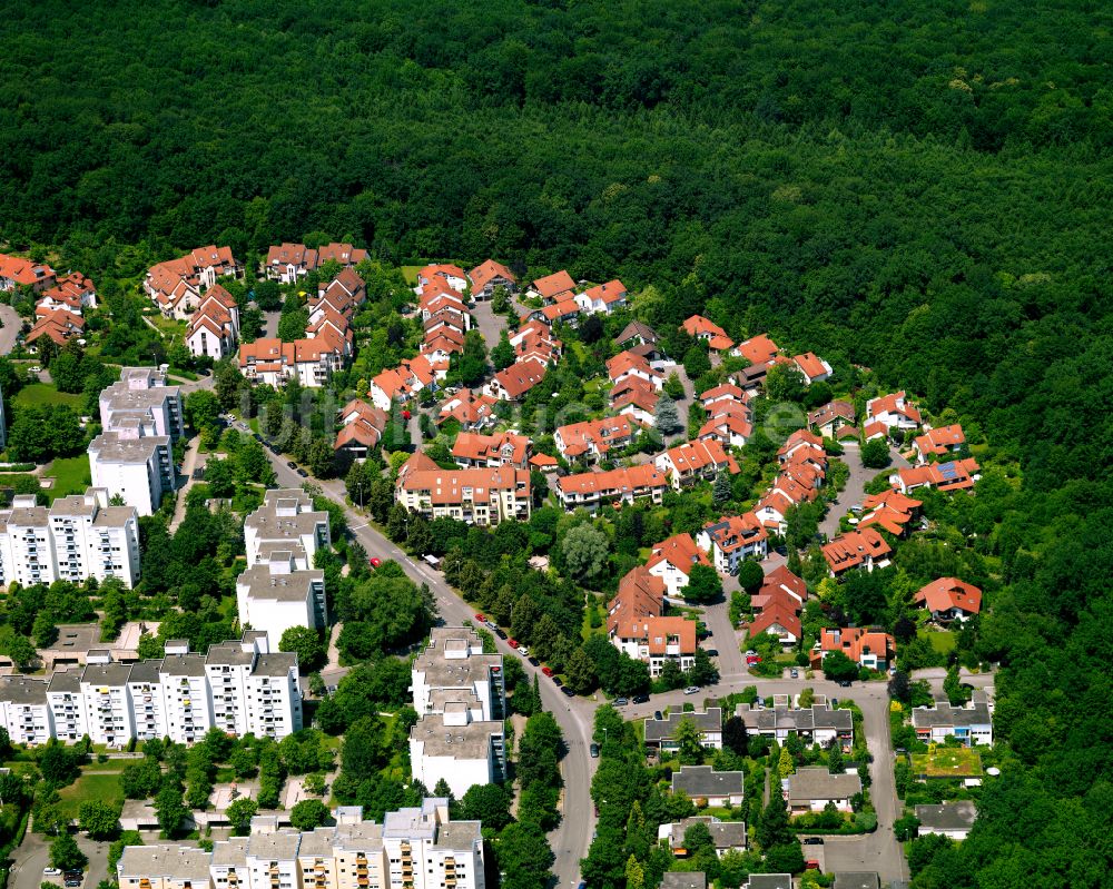 Luftaufnahme Tübingen - Wohngebiet einer Einfamilienhaus- Siedlung in Tübingen im Bundesland Baden-Württemberg, Deutschland