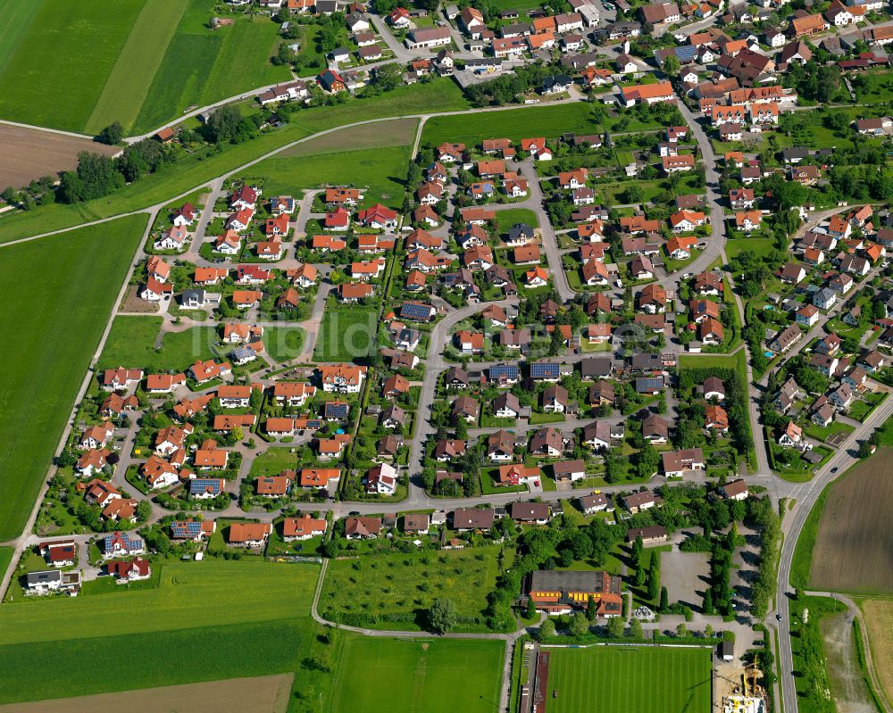 Luftbild Untersulmetingen - Wohngebiet einer Einfamilienhaus- Siedlung in Untersulmetingen im Bundesland Baden-Württemberg, Deutschland