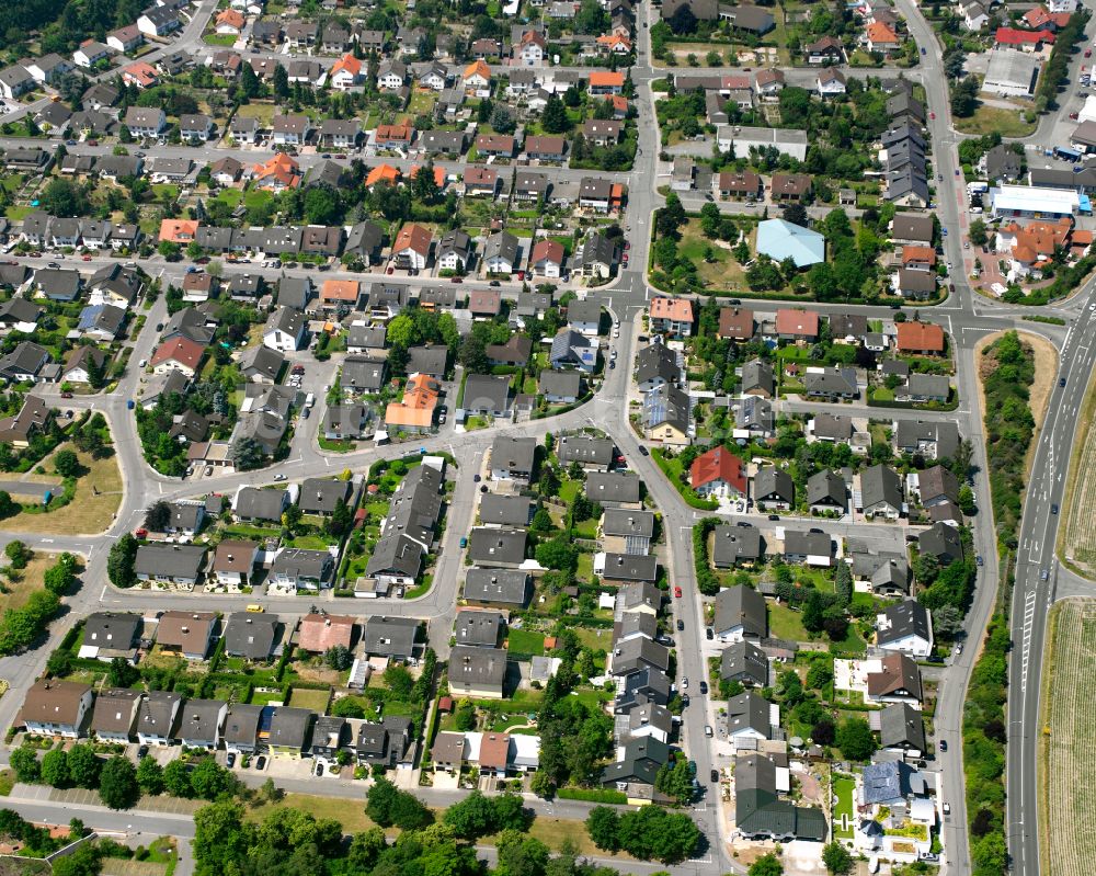 Waghäusel von oben - Wohngebiet einer Einfamilienhaus- Siedlung in Waghäusel im Bundesland Baden-Württemberg, Deutschland