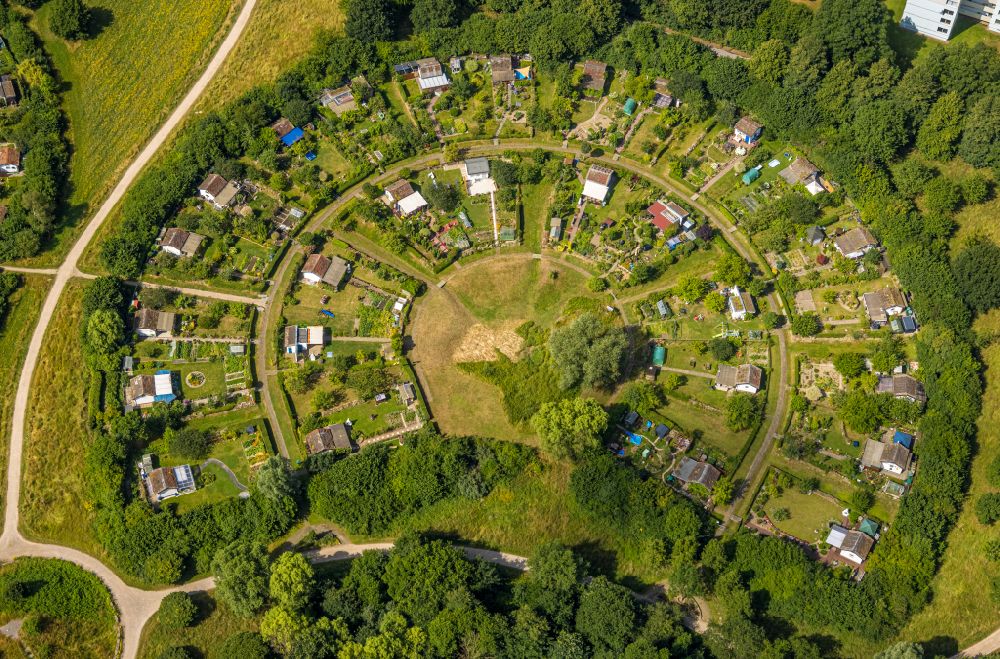 Luftaufnahme Dortmund - Wohngebiet einer Einfamilienhaus- Siedlung Am Werzenkamp in Dortmund im Bundesland Nordrhein-Westfalen, Deutschland