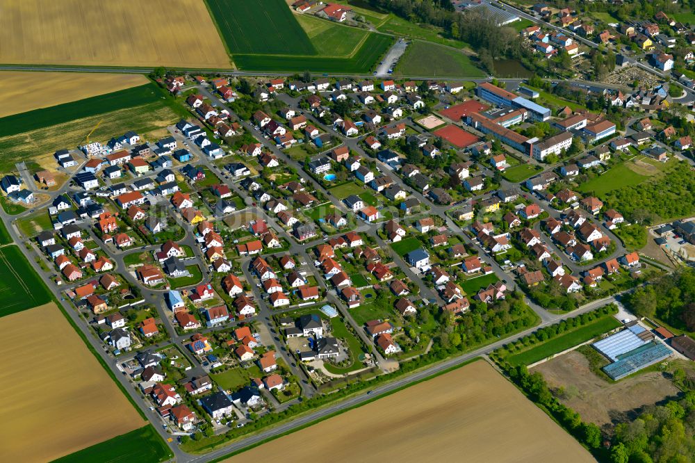 Luftbild Wiesentheid - Wohngebiet einer Einfamilienhaus- Siedlung in Wiesentheid im Bundesland Bayern, Deutschland