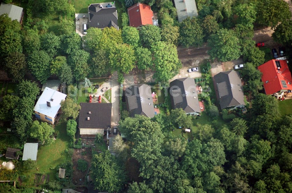 Luftbild Rangsdorf - Wohngebiet einer Einfamilienhaus- Siedlung Winterfeldallee in Rangsdorf im Bundesland Brandenburg, Deutschland