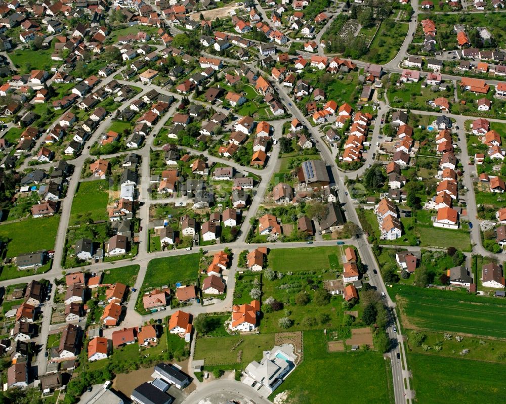 Luftbild Wäschenbeuren - Wohngebiet einer Einfamilienhaus- Siedlung in Wäschenbeuren im Bundesland Baden-Württemberg, Deutschland