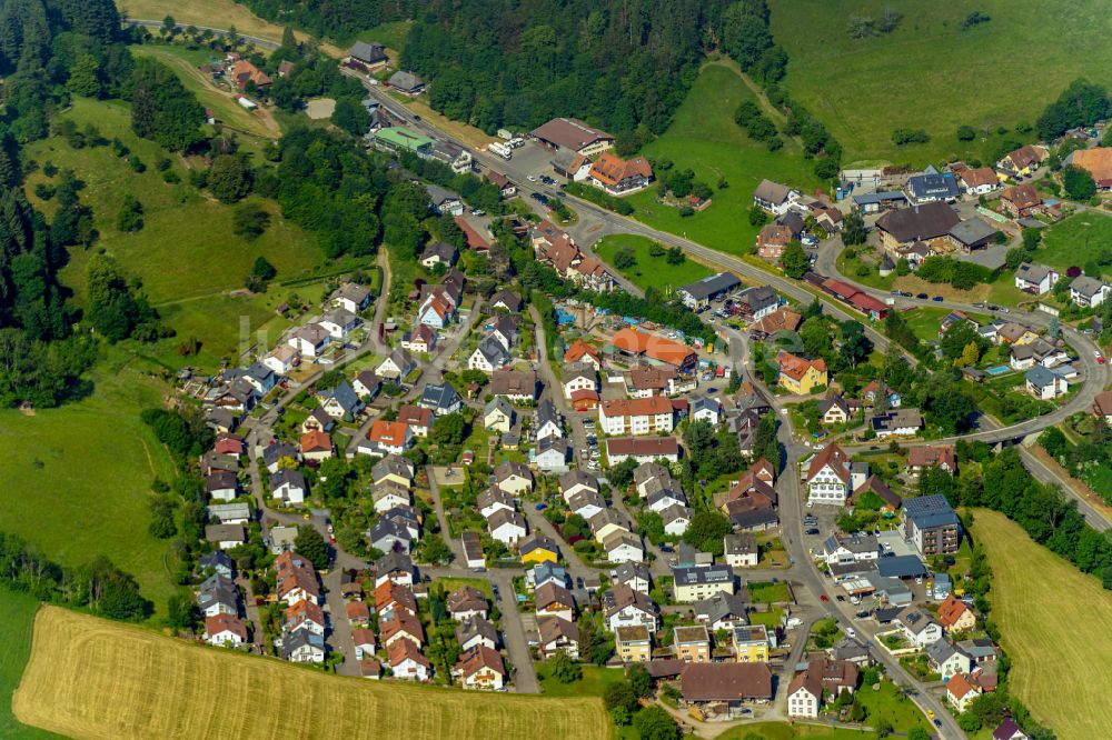Zastler von oben - Wohngebiet einer Einfamilienhaus- Siedlung Zastlerbachtal in Zastler im Bundesland Baden-Württemberg, Deutschland