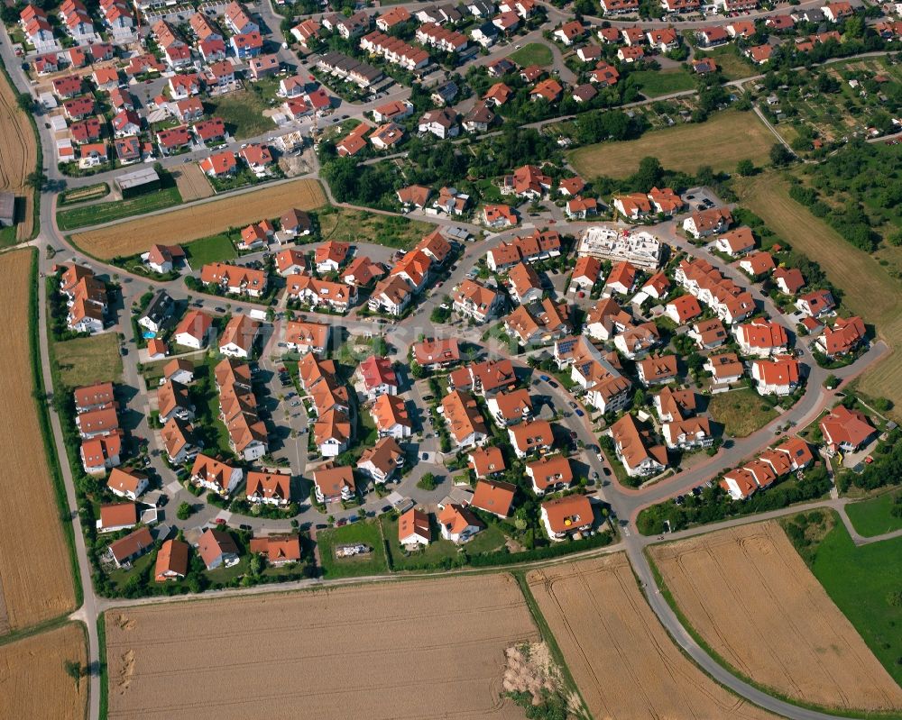 Luftbild Zimmerhof - Wohngebiet einer Einfamilienhaus- Siedlung in Zimmerhof im Bundesland Baden-Württemberg, Deutschland