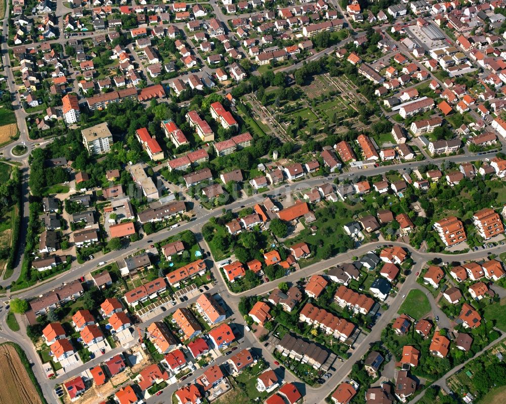 Luftaufnahme Zimmerhof - Wohngebiet einer Einfamilienhaus- Siedlung in Zimmerhof im Bundesland Baden-Württemberg, Deutschland
