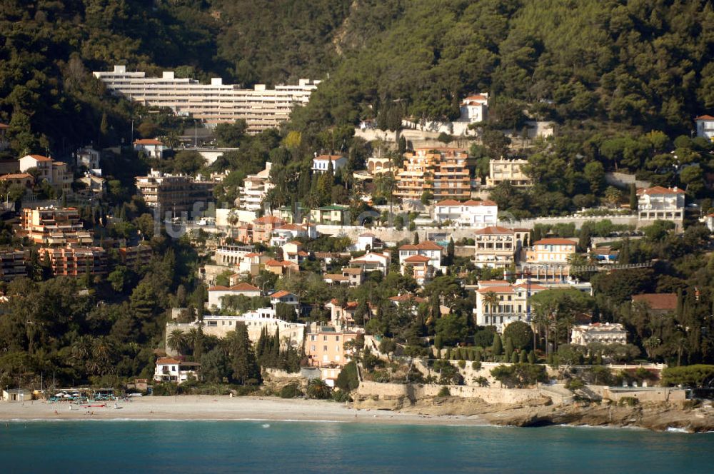 Roquebrune-Cap-Martin aus der Vogelperspektive: Wohngebiet an der Escalier des Revelly in Roquebrune-Cap-Martin