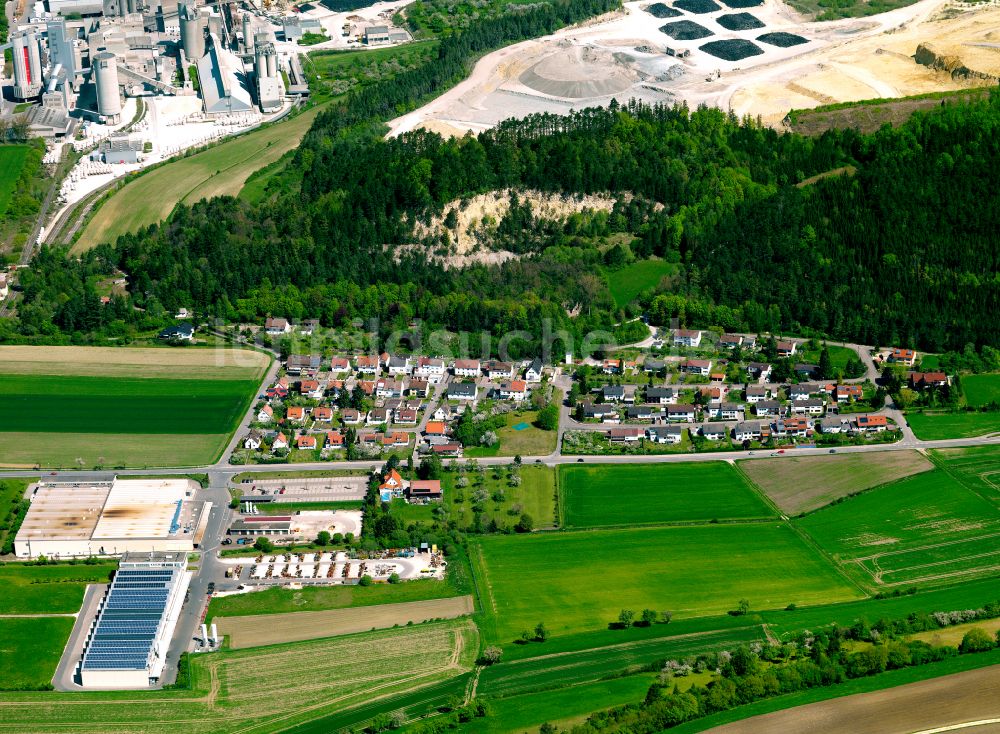 Luftaufnahme Allmendingen - Wohngebiet am Feldrand in Allmendingen im Bundesland Baden-Württemberg, Deutschland