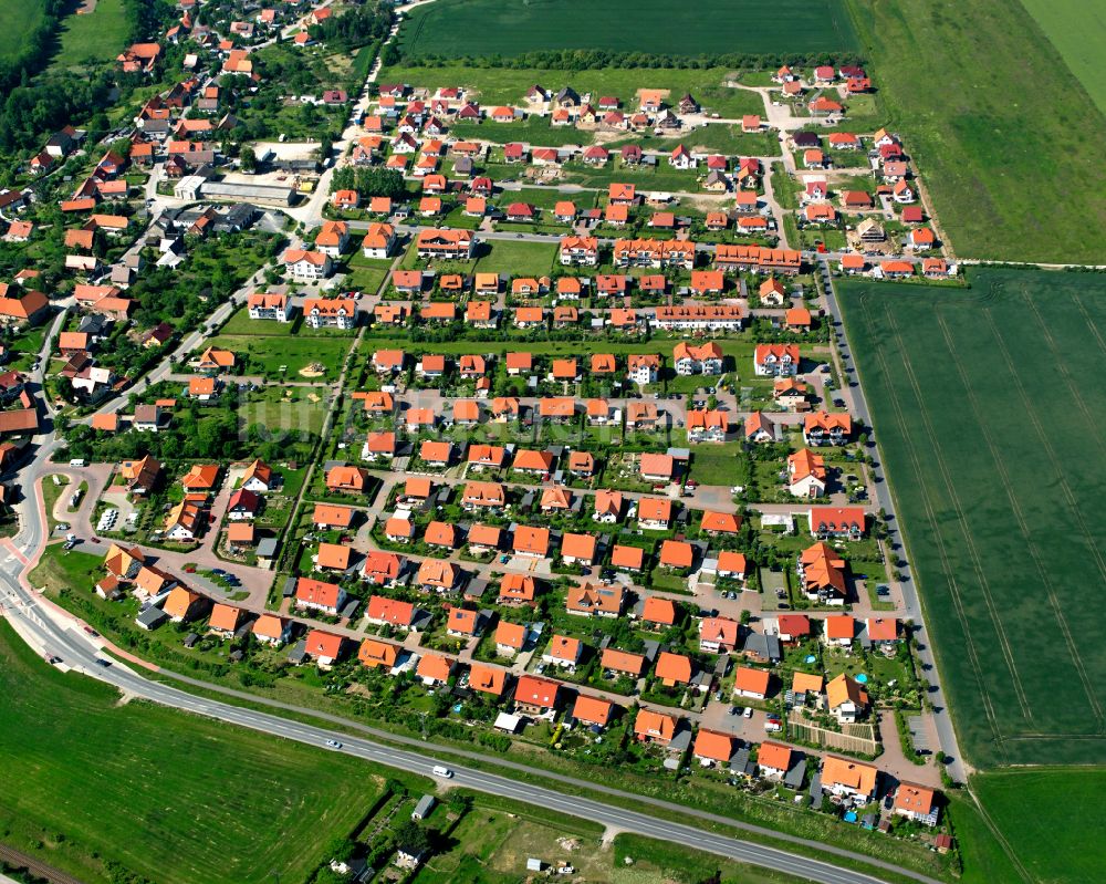 Luftaufnahme Darlingerode - Wohngebiet am Feldrand in Darlingerode im Bundesland Sachsen-Anhalt, Deutschland