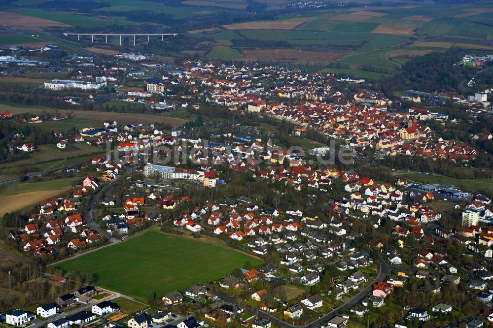Luftbild Mellrichstadt - Wohngebiet am Feldrand in Mellrichstadt im Bundesland Bayern, Deutschland