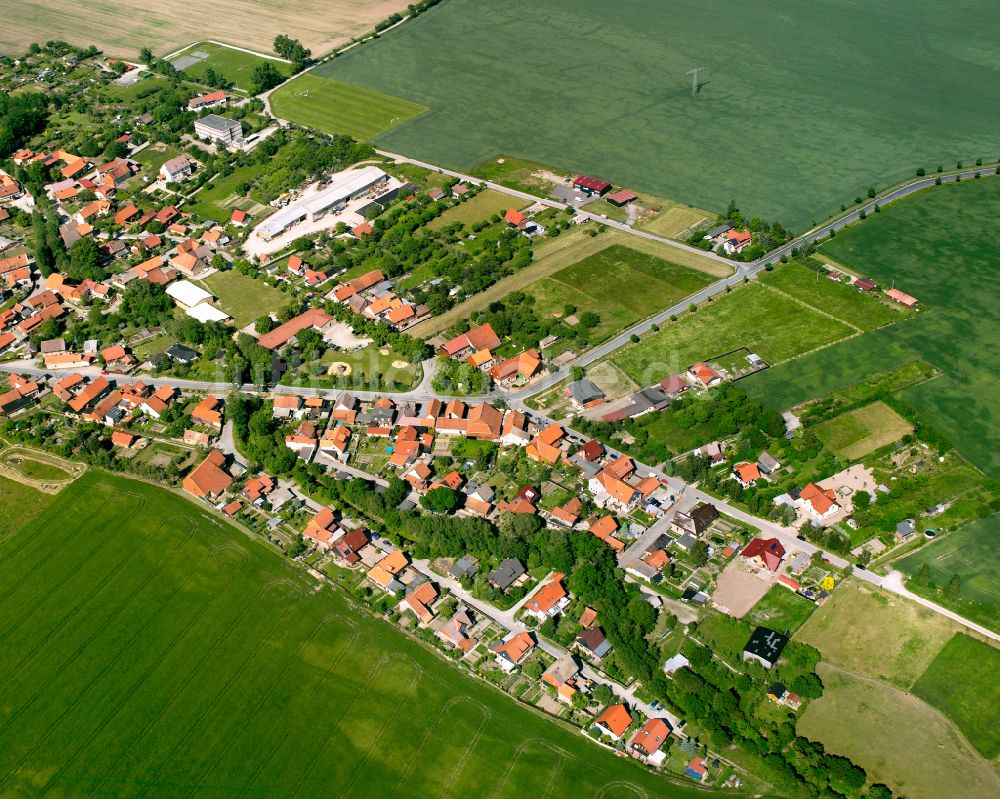 Luftbild Veckenstedt - Wohngebiet am Feldrand in Veckenstedt im Bundesland Sachsen-Anhalt, Deutschland