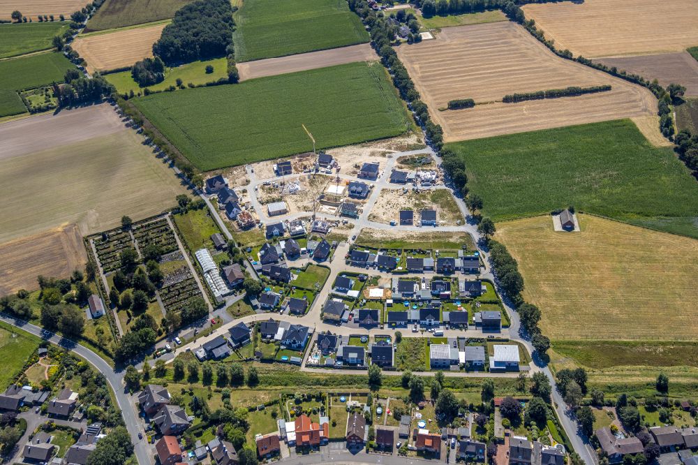 Luftbild Walstedde - Wohngebiet am Feldrand in Walstedde im Bundesland Nordrhein-Westfalen, Deutschland