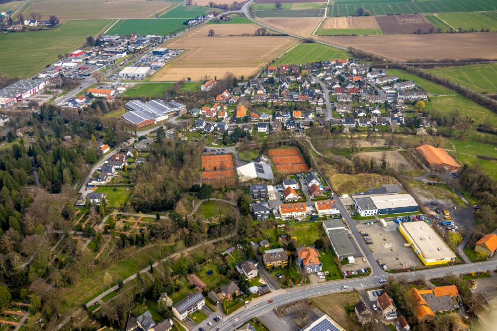 Luftbild Westönnen - Wohngebiet am Feldrand in Westönnen im Bundesland Nordrhein-Westfalen, Deutschland