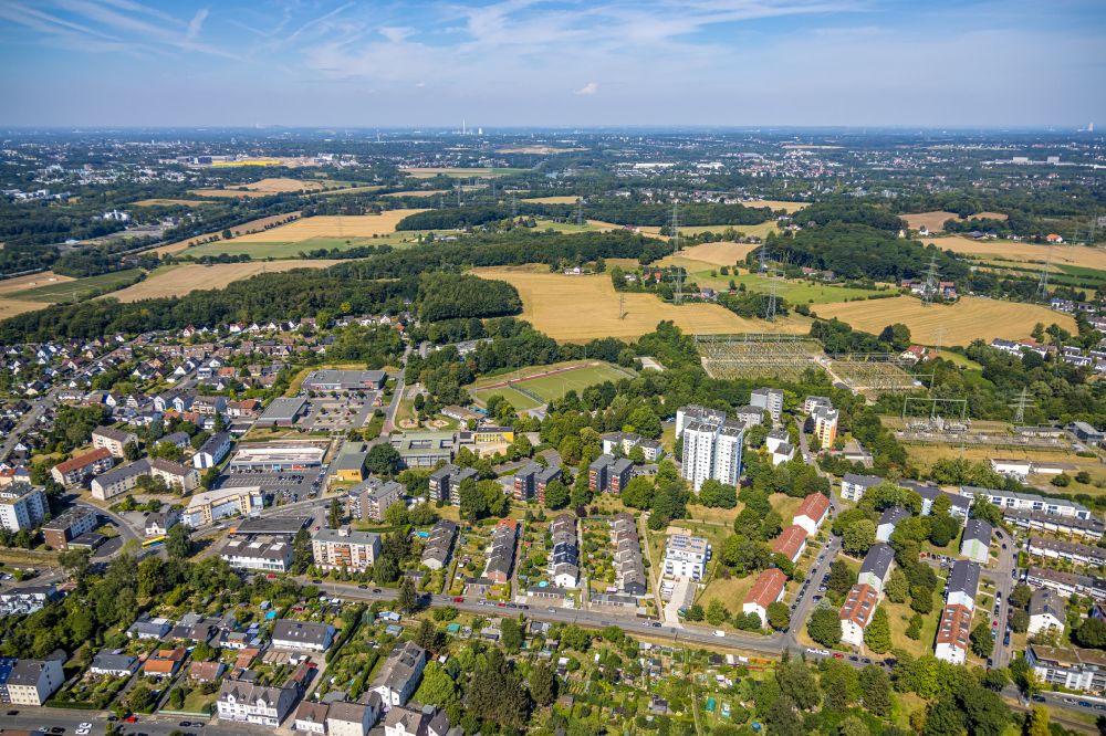 Luftaufnahme Witten - Wohngebiet am Feldrand in Witten im Bundesland Nordrhein-Westfalen, Deutschland