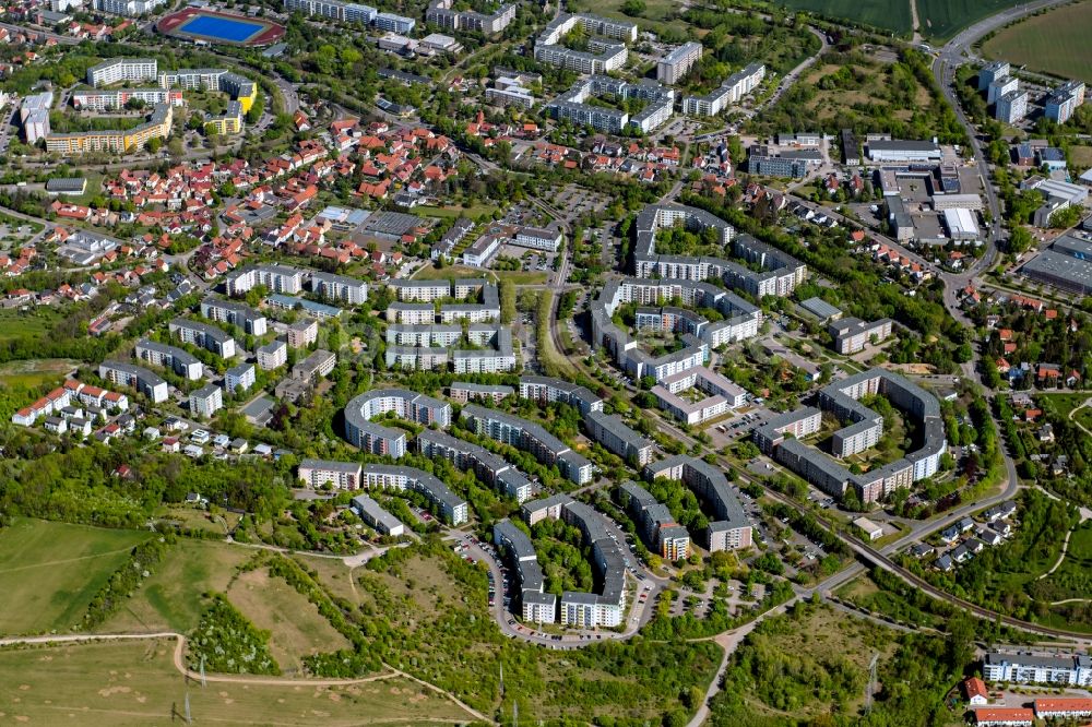 Luftbild Erfurt - Wohngebiet Herrenberg im Südwesten von Erfurt im Bundesland Thüringen