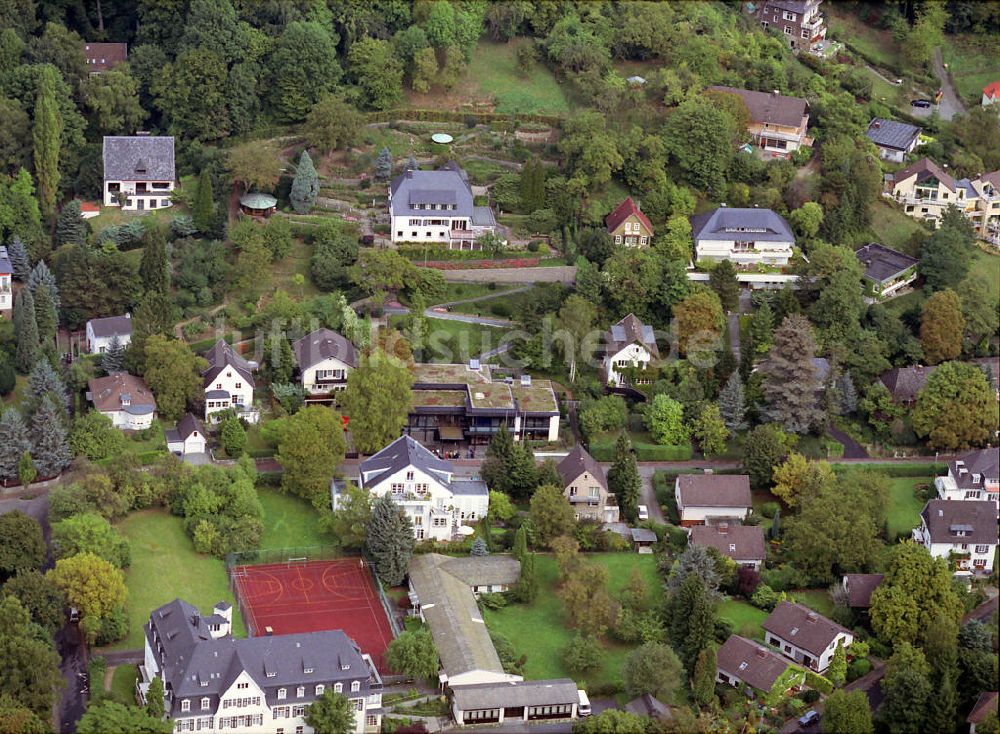 Luftaufnahme Bad Honnef-Rhöndorf - Wohngebiet am Konrad-Adenauer-Haus in Bad Honnef-Rhöndorf