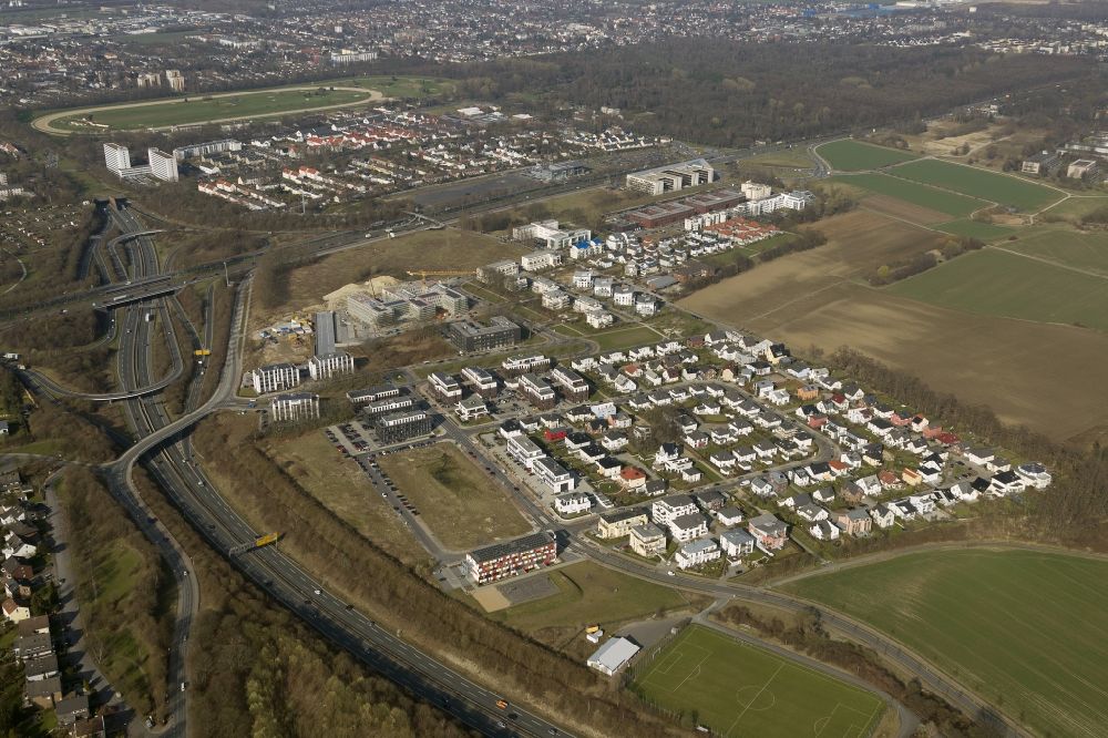 Luftaufnahme Dortmund - Wohngebiet am Londoner Bogen im Stadtbezirk Schüren in Dortmund im Bundesland Nordrhein-Westfalen