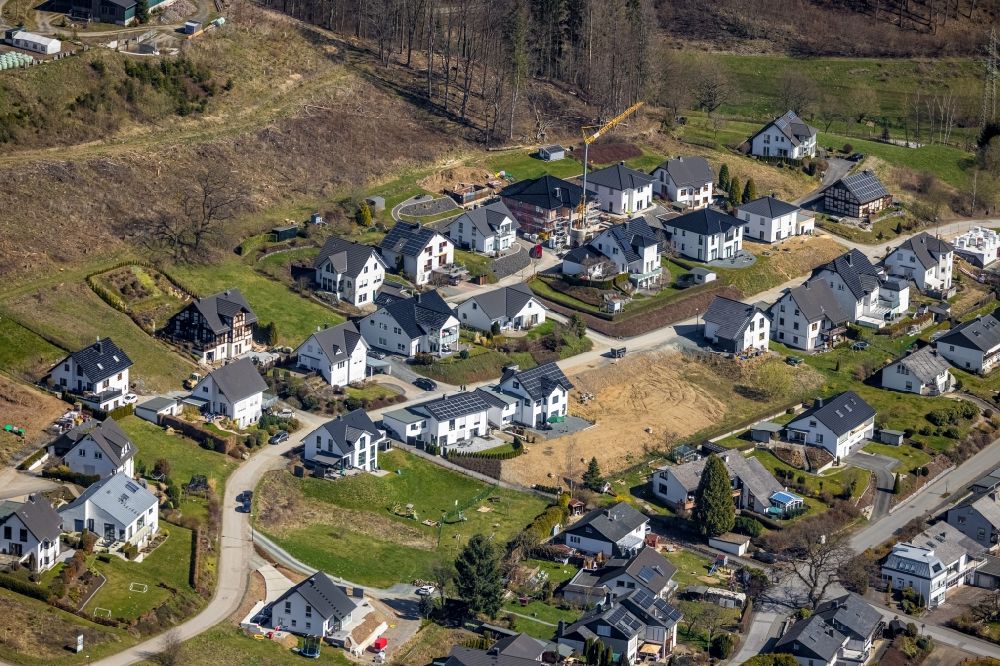 Luftbild Wehrstapel - Wohngebiet der Mehr- und Einfamilienhaussiedlung Vor dem Holzborn in Wehrstapel im Bundesland Nordrhein-Westfalen, Deutschland