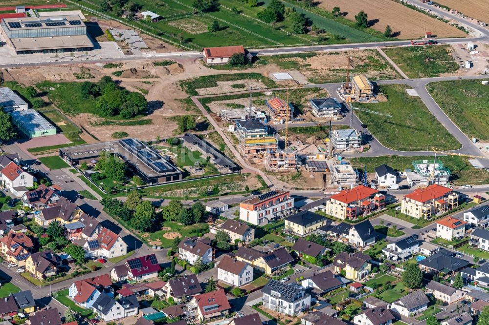 Luftbild Rust - Wohngebiet einer Ein und Mehrfamilienhaus- Siedlung in Rust im Bundesland Baden-Württemberg, Deutschland