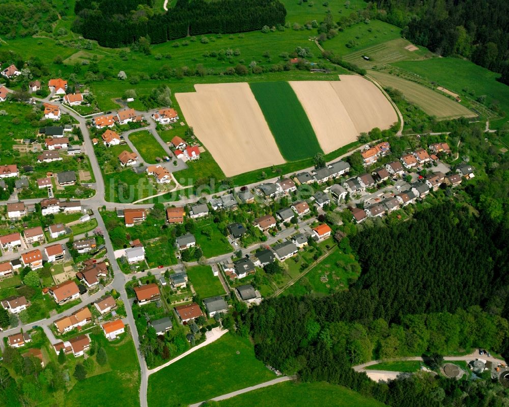 Adelberg von oben - Wohngebiet der Mehrfamilienhaussiedlung in Adelberg im Bundesland Baden-Württemberg, Deutschland
