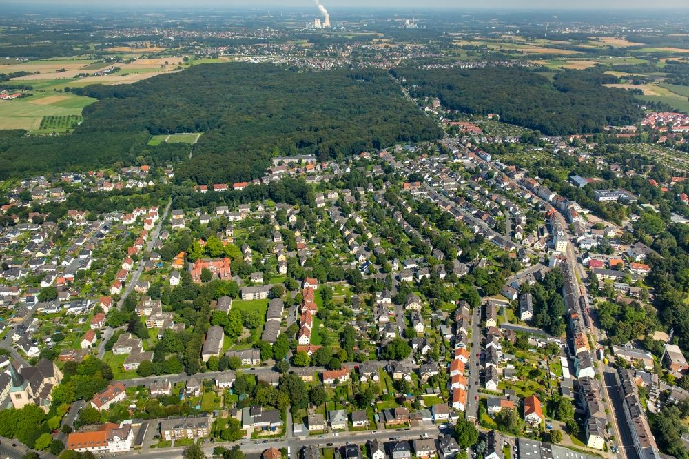 Dortmund von oben - Wohngebiet einer Mehrfamilienhaussiedlung Alte Kolonie Eving in Dortmund im Bundesland Nordrhein-Westfalen