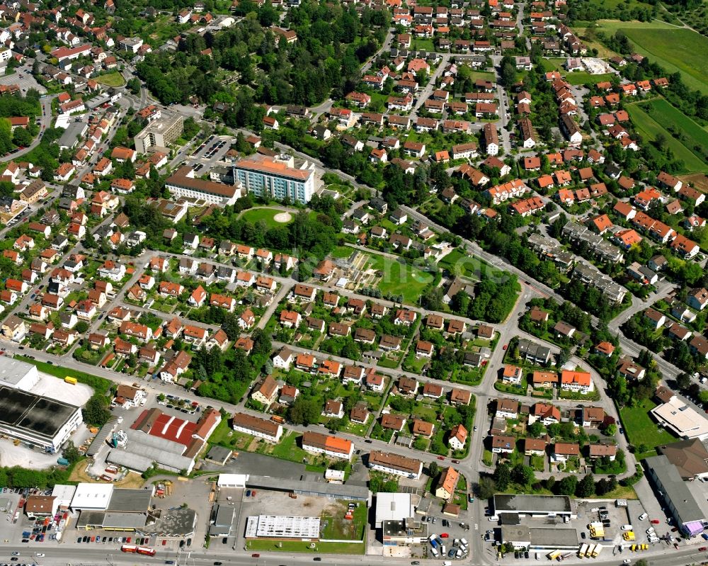 Luftbild Backnang - Wohngebiet der Mehrfamilienhaussiedlung in Backnang im Bundesland Baden-Württemberg, Deutschland