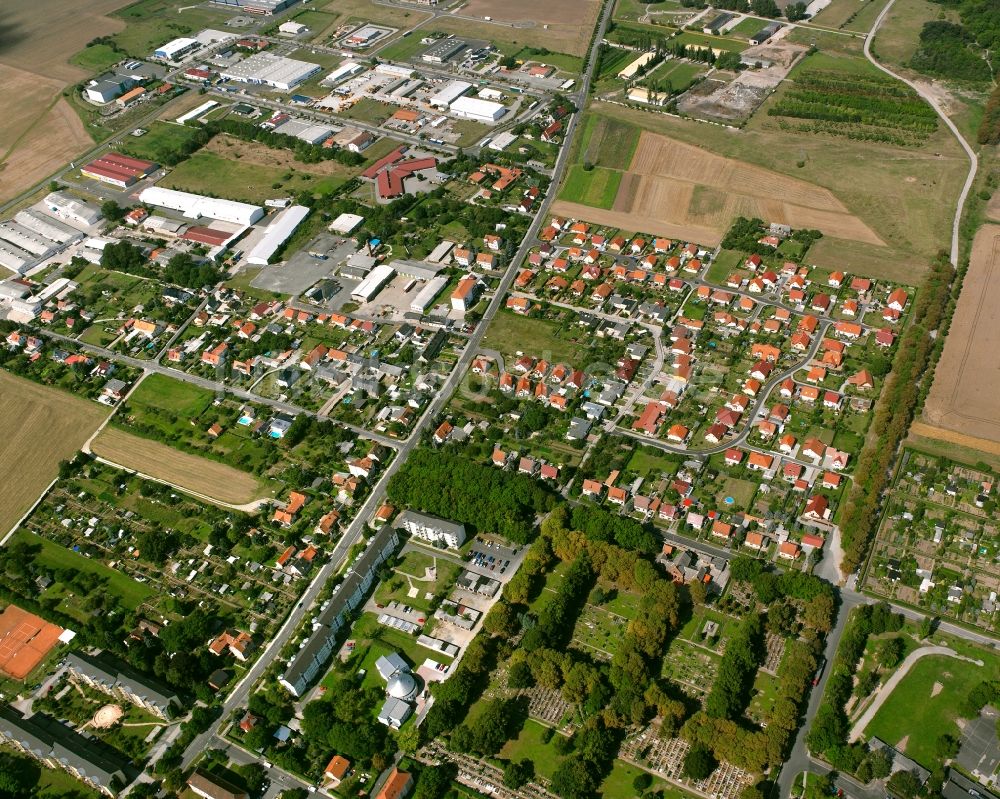 Bad Langensalza aus der Vogelperspektive: Wohngebiet der Mehrfamilienhaussiedlung in Bad Langensalza im Bundesland Thüringen, Deutschland