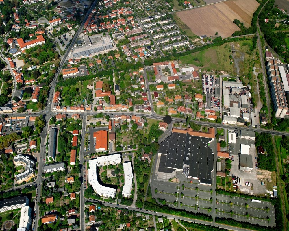 Luftbild Bad Langensalza - Wohngebiet der Mehrfamilienhaussiedlung in Bad Langensalza im Bundesland Thüringen, Deutschland