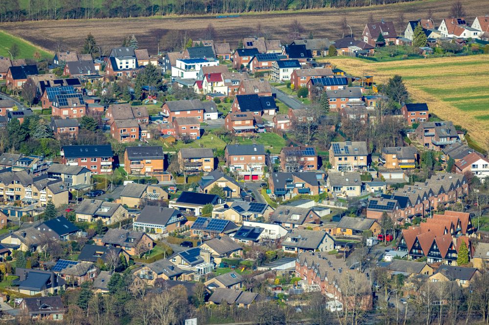 Luftbild Werne - Wohngebiet der Mehrfamilienhaussiedlung an der Barlachstraße in Werne im Bundesland Nordrhein-Westfalen, Deutschland