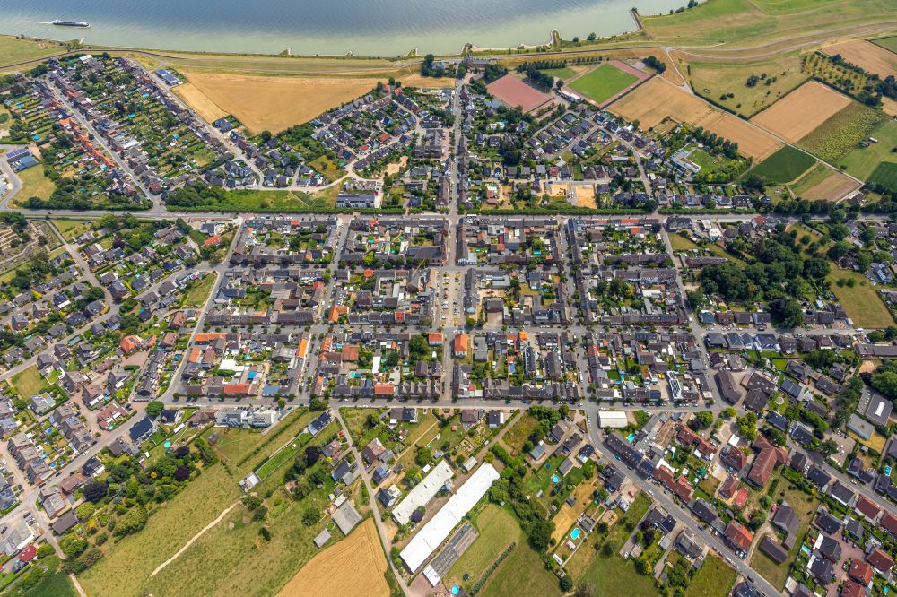 Luftbild Büderich - Wohngebiet der Mehrfamilienhaussiedlung in Büderich im Bundesland Nordrhein-Westfalen, Deutschland