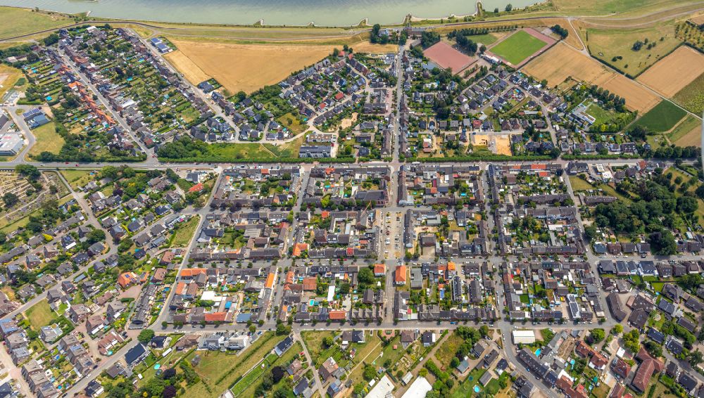 Luftaufnahme Büderich - Wohngebiet der Mehrfamilienhaussiedlung in Büderich im Bundesland Nordrhein-Westfalen, Deutschland