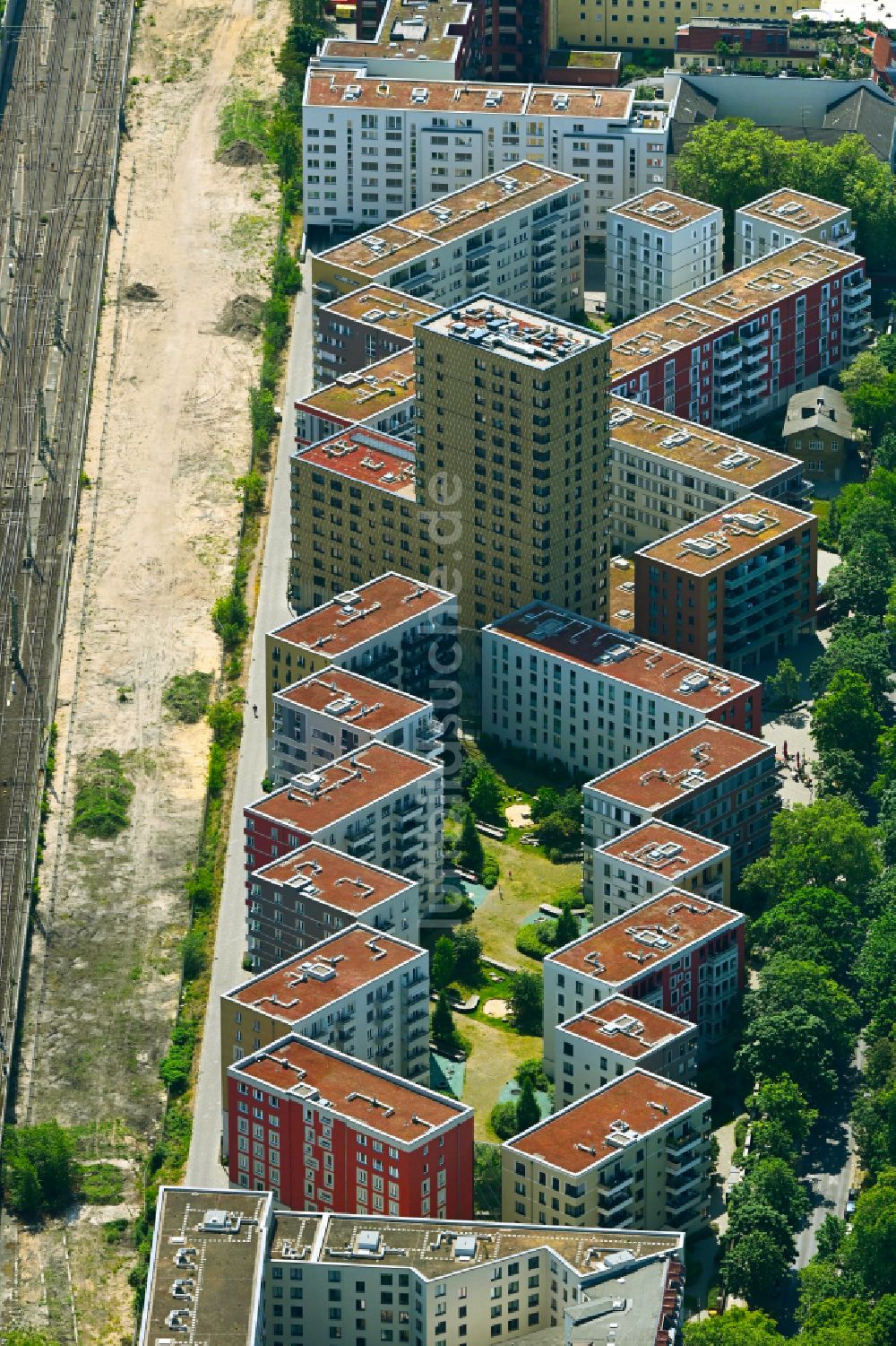 Luftbild Berlin - Wohngebiet der Mehrfamilienhaussiedlung in Berlin, Deutschland
