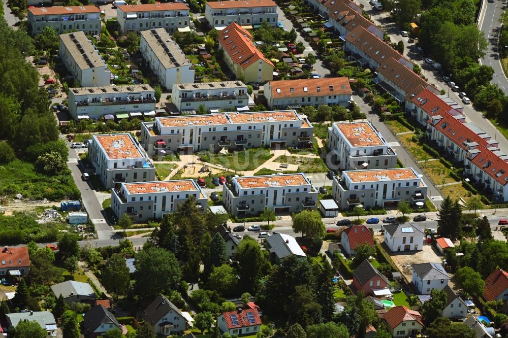 Luftaufnahme Berlin - Wohngebiet der Mehrfamilienhaussiedlung am Bohnsdorfer Weg in Berlin, Deutschland