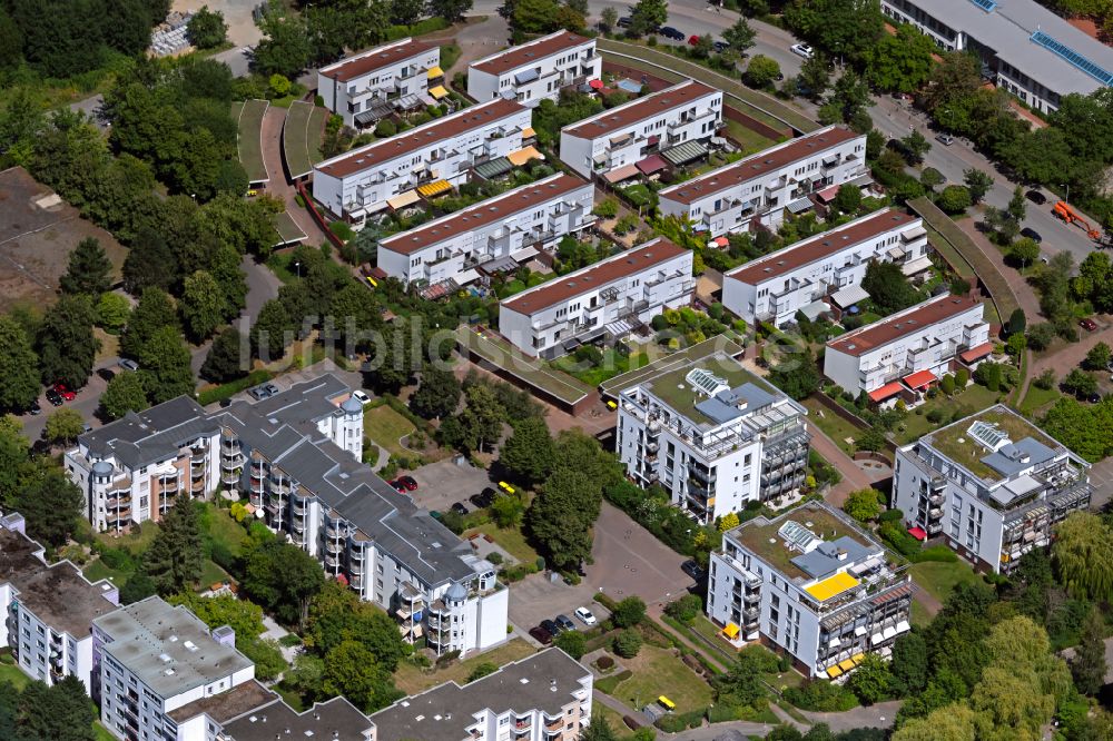 Luftbild Braunschweig - Wohngebiet einer Mehrfamilienhaussiedlung in Braunschweig im Bundesland Niedersachsen, Deutschland