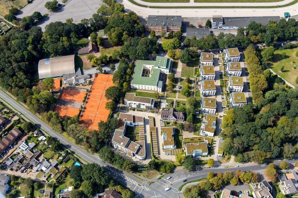 Luftbild Dinslaken - Wohngebiet der Mehrfamilienhaussiedlung an der Bärenkampallee in Dinslaken im Bundesland Nordrhein-Westfalen, Deutschland