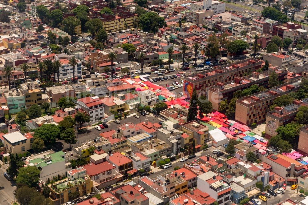 Luftbild Ciudad de Mexico - Wohngebiet Mehrfamilienhaussiedlung in Ciudad de Mexico in Mexiko