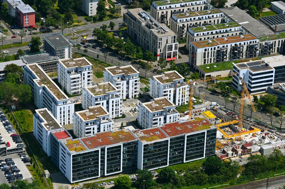 Darmstadt von oben - Wohngebiet der Mehrfamilienhaussiedlung in Darmstadt im Bundesland Hessen, Deutschland