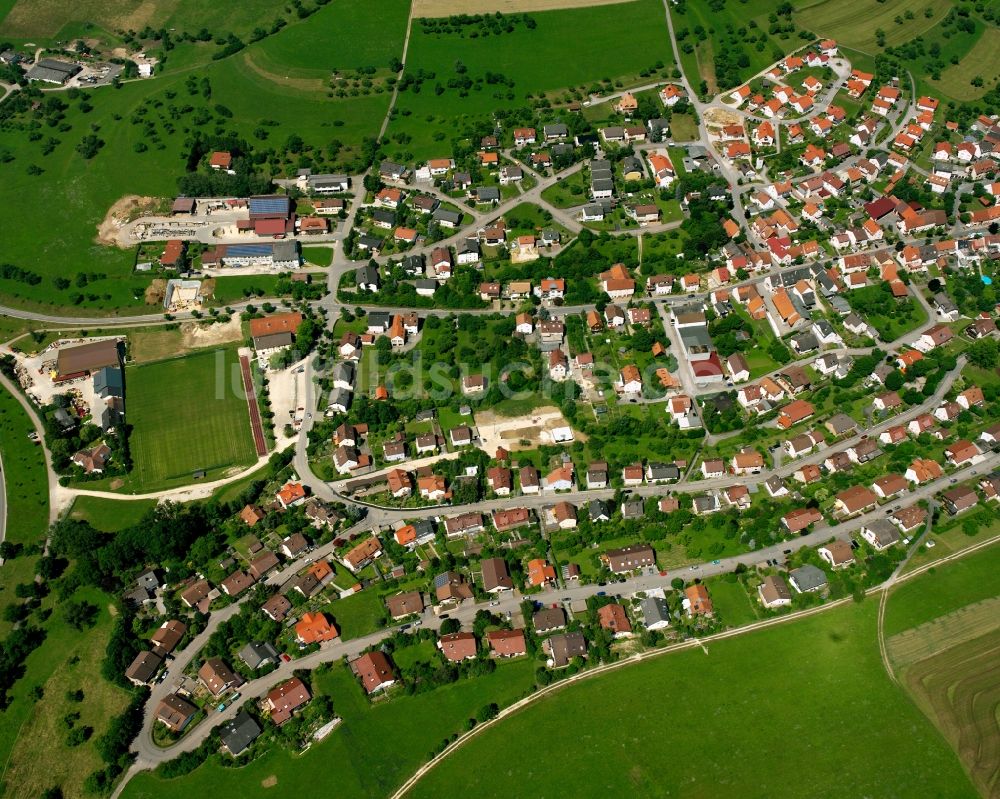 Deggingen aus der Vogelperspektive: Wohngebiet der Mehrfamilienhaussiedlung in Deggingen im Bundesland Baden-Württemberg, Deutschland