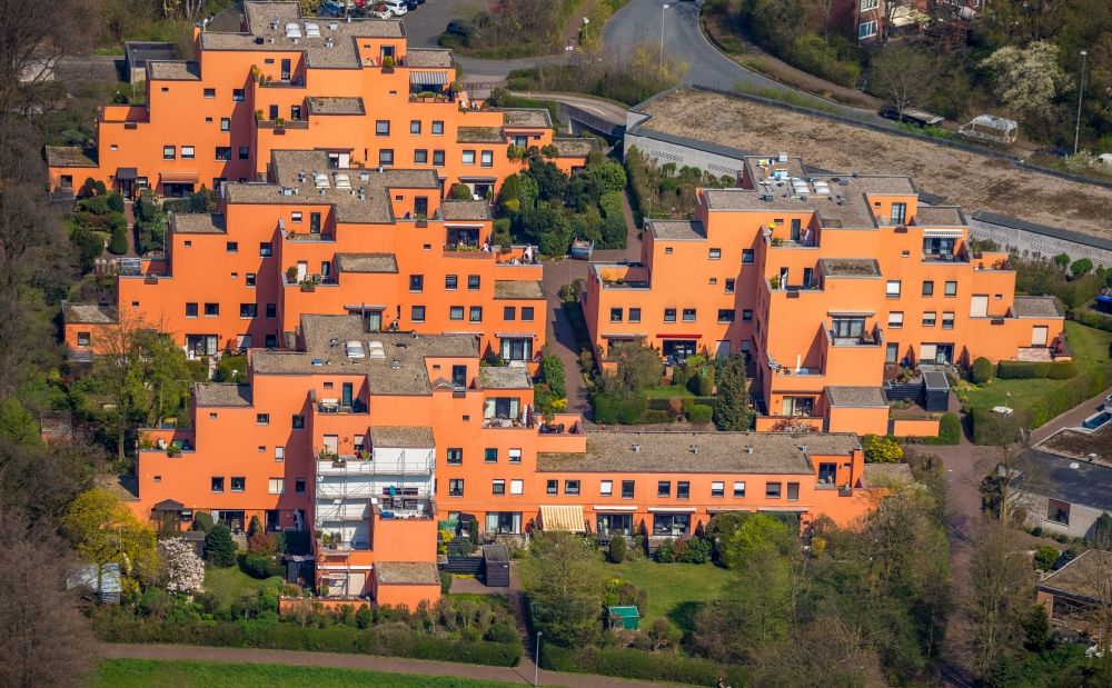 Luftbild Dorsten - Wohngebiet der Mehrfamilienhaussiedlung in Dorsten im Bundesland Nordrhein-Westfalen, Deutschland