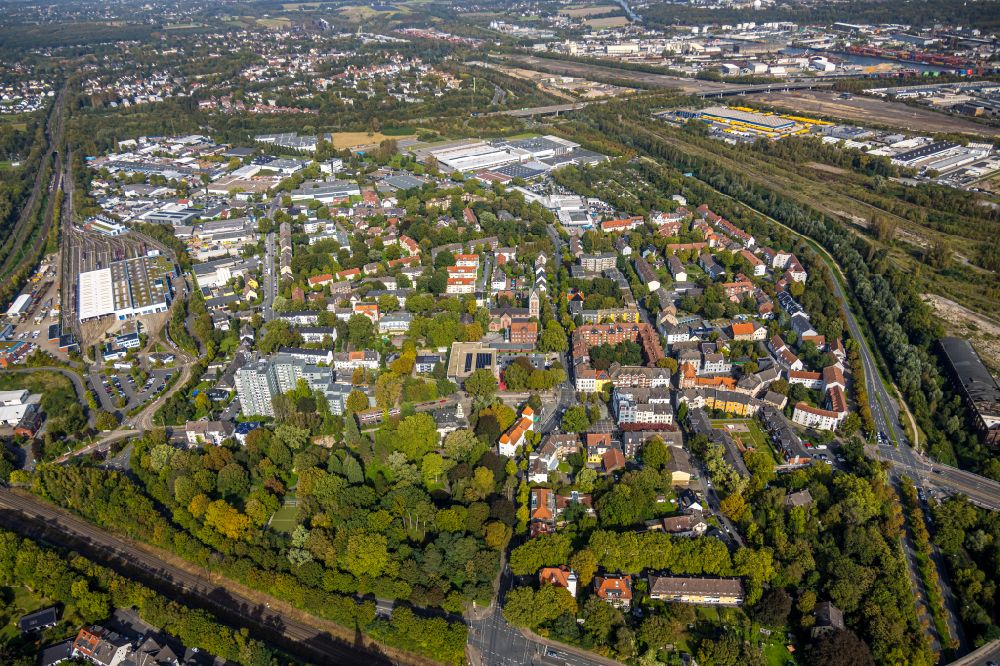 Luftbild Dortmund - Wohngebiet einer Mehrfamilienhaussiedlung an der Dorstfelder Allee in Dortmund im Bundesland Nordrhein-Westfalen