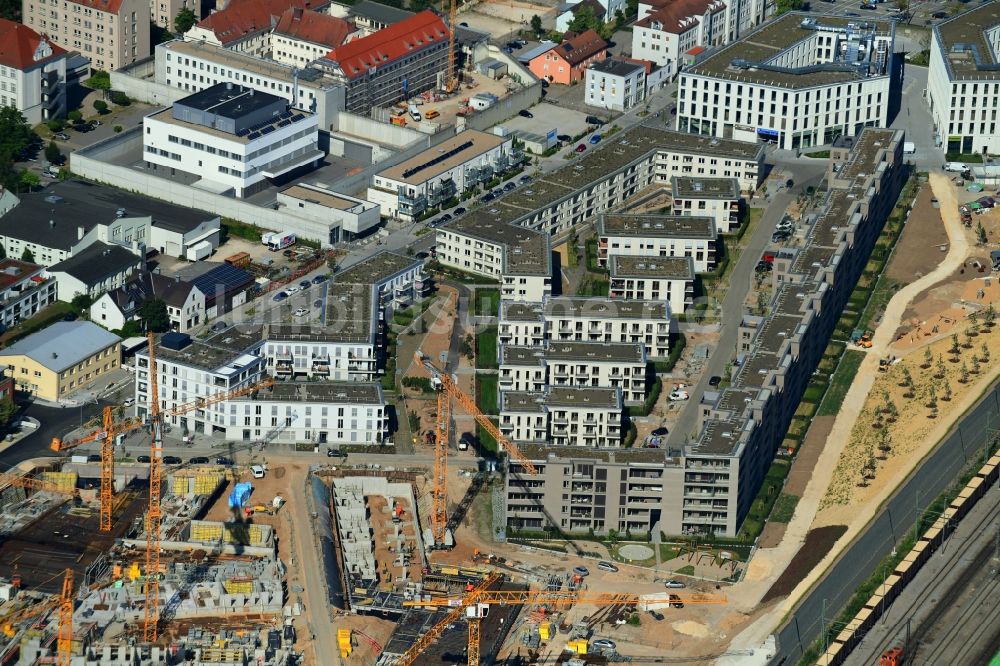 Luftbild Regensburg - Wohngebiet einer Mehrfamilienhaussiedlung Das DÖRNBERG im Ortsteil Westviertel in Regensburg im Bundesland Bayern, Deutschland