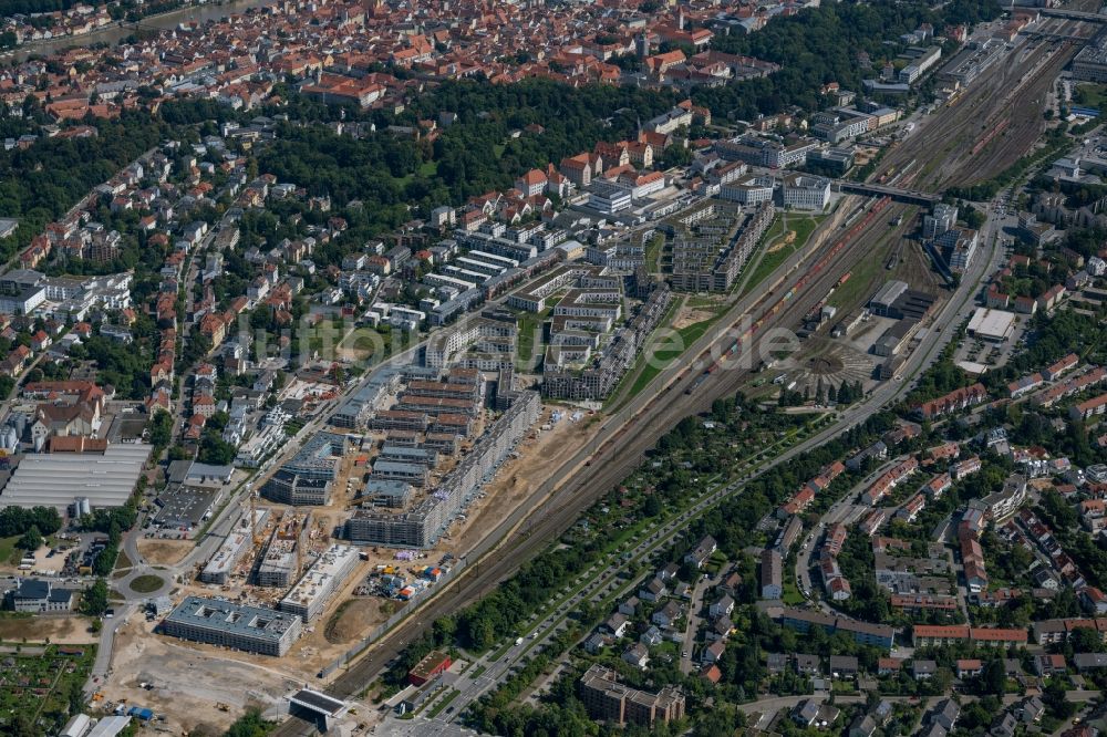 Luftaufnahme Regensburg - Wohngebiet einer Mehrfamilienhaussiedlung Das DÖRNBERG in Regensburg im Bundesland Bayern, Deutschland