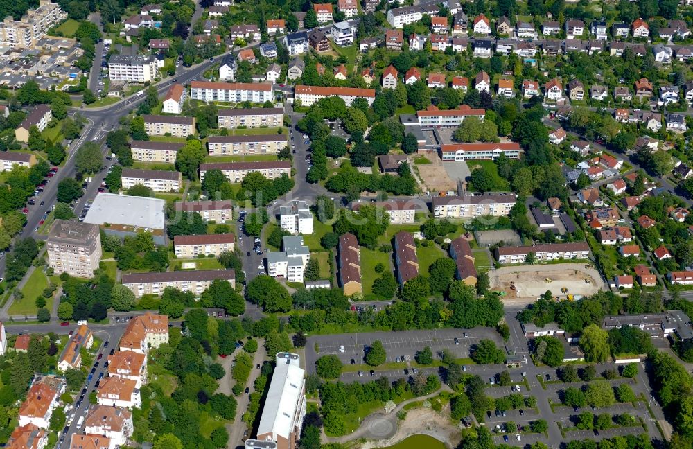 Göttingen von oben - Wohngebiet der Mehrfamilienhaussiedlung Ebertal in Göttingen im Bundesland Niedersachsen, Deutschland