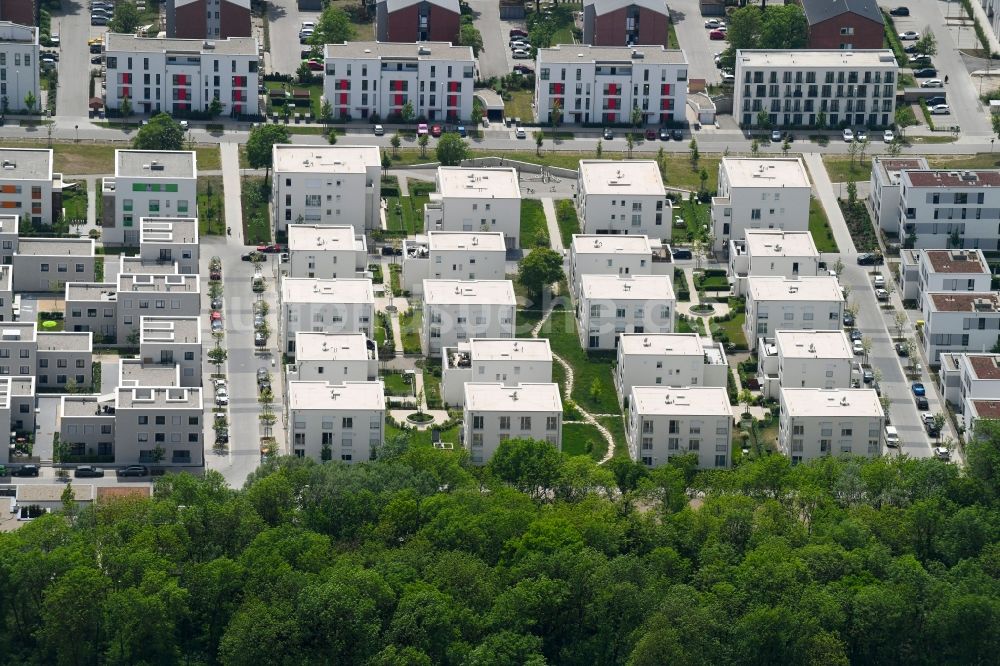 Luftbild Ingolstadt - Wohngebiet der Mehrfamilienhaussiedlung entlang der Inge-Meysel-Straße in Ingolstadt im Bundesland Bayern, Deutschland